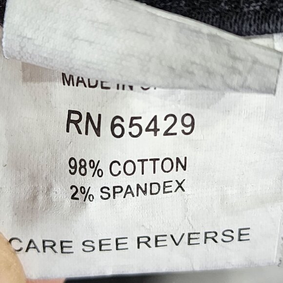 Womens Black Gold Luxe Moda Denim Jeans Rhinestone Embellished Side Zippers 12 - Picture 6 of 13